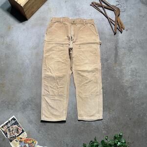 Vintage Carhartt Tan Double Knee Carpenter Pants Mens 38x30 Baggy Skater Jeans
